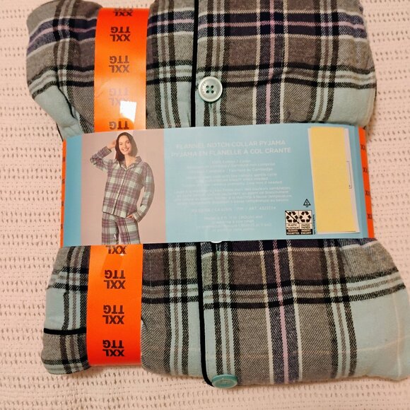 BEDHEAD Women's PAJAMAS 2PC NOTCH COLLAR SET Size xxl Teal - Picture 4 of 4